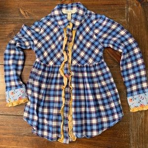 Matilda Jane plaid girls top size 6